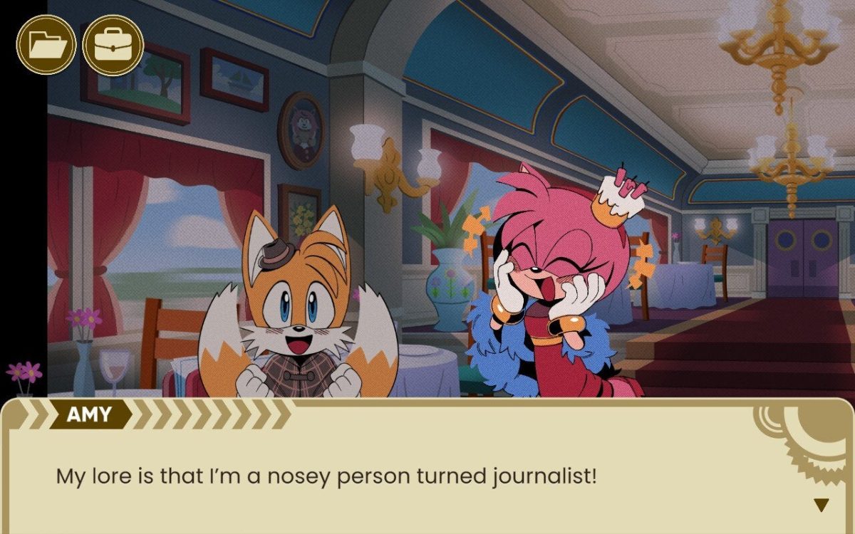 Amy la journaliste dans The Murder of Sonic the Hedgehog