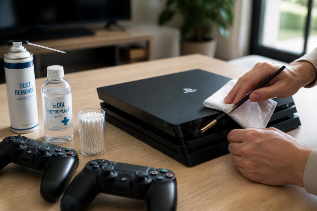 apprenez à bien nettoyer et entretenir votre console et ses manettes pour prolonger leur durée de vie et garantir des sessions de jeu toujours optimales.